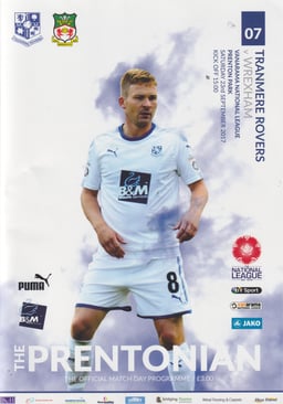 Tranmere Rovers v Wrexham Match Programme 2017-09-23